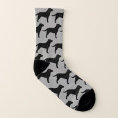 Muster der Silhouetten für den Schwarzen Labrador Socken (Rechts - Außen)