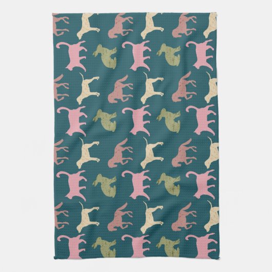 Muster der Silhouetten Geschirrtuch (Vertikal)