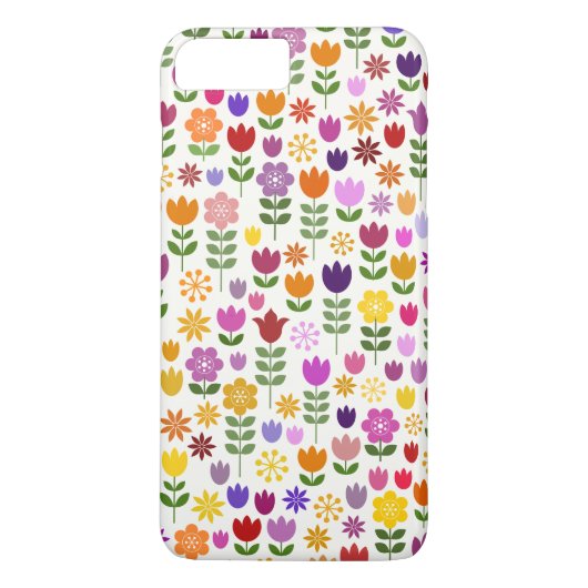 Muster der skandinavischen Blume Case-Mate iPhone Hülle (Rückseite)