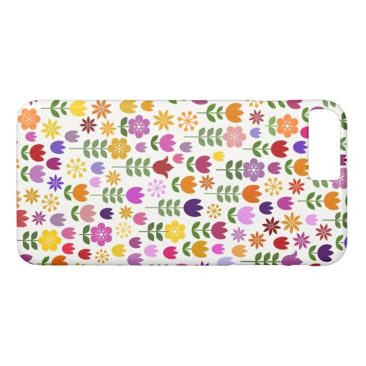 Muster der skandinavischen Blume Case-Mate iPhone Hülle (Rückseite (Horizontal))