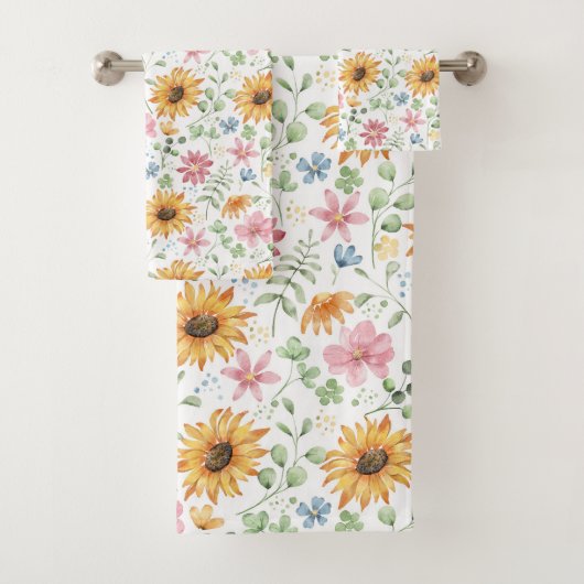Muster der Sonnenblumen Badhandtuch Set (Insitu)