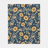 Muster der Sonnenblumen Fleecedecke (Vorderseite)