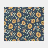 Muster der Sonnenblumen Fleecedecke (Vorderseite (Horizontal))