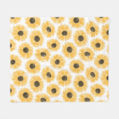 Muster der Sonnenblumen Fleecedecke (Vorderseite (Horizontal))