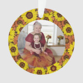 Muster der Sonnenblumen im Herbst Ornament (Vorderseite)