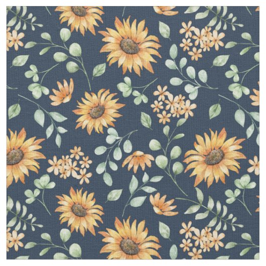 Muster der Sonnenblumen Stoff (Nahaufnahme)