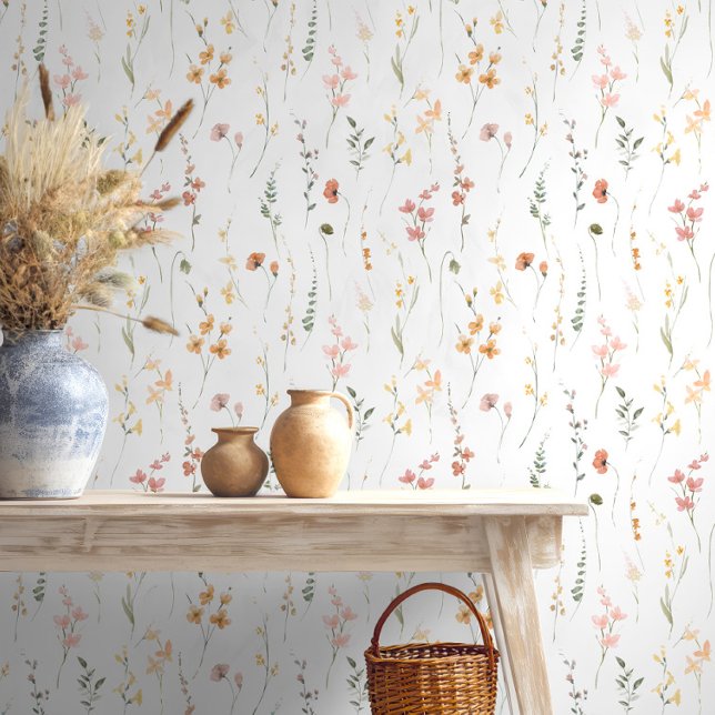 Muster der sonnigen Wildblume Peach ID1023 Tapete (Von Creator hochgeladen)