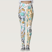 Muster der sozialen Medien Leggings (Vorderseite)