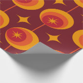 Muster der Sternexplosionen des mittleren Jahrhund Geschenkpapier (Ecke)