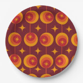 Muster der Sternexplosionen des mittleren Jahrhund Pappteller (Vorderseite)
