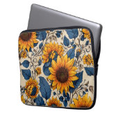 Muster der strahlenden Sonnenblume Laptopschutzhülle (Vorderseite Links)
