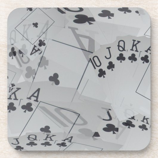 Muster der "Straight Club Flush Poker Cards", Untersetzer (Vorderseite)