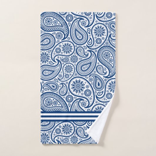 Muster der Streifen in blau und weiß, blau und wei Badhandtuch Set (Handtuch)