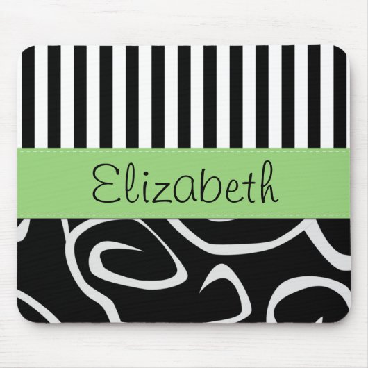Muster der Streifen, Muster der Wirbel, Ihr Name Mousepad (Vorne)
