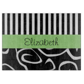 Muster der Streifen, Muster der Wirbel, Ihr Name Schneidebrett (Vorderseite)