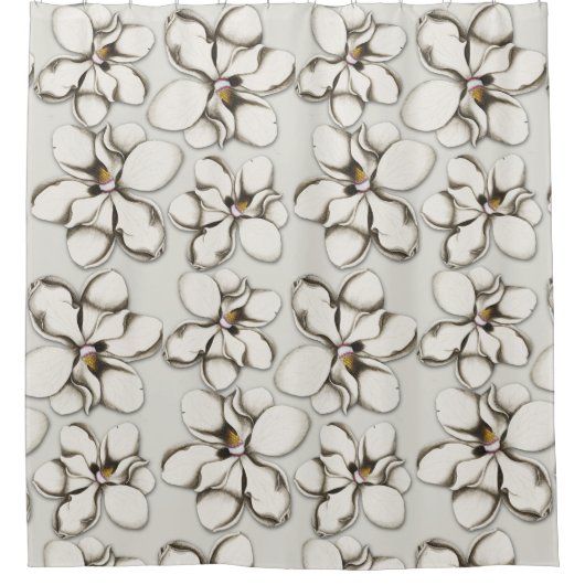 Muster der südlichen Magnolischen Blume Duschvorhang (Vorderseite)