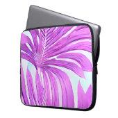 Muster der tropisch rosa Palmbaume-Blätter Laptopschutzhülle (Vorderseite Links)