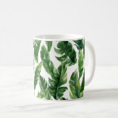 Muster der tropischen Bananen-Blätter Kaffeetasse (VorderseiteRechts)