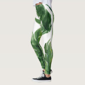Muster der tropischen Bananen-Blätter Leggings (Links)