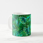 Muster der tropischen Blätter Kaffeetasse (Vorderseite Links)
