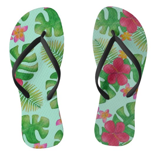 Muster der tropischen Blume Badesandalen (Fußbett)