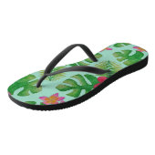Muster der tropischen Blume Badesandalen (Schrägansicht)