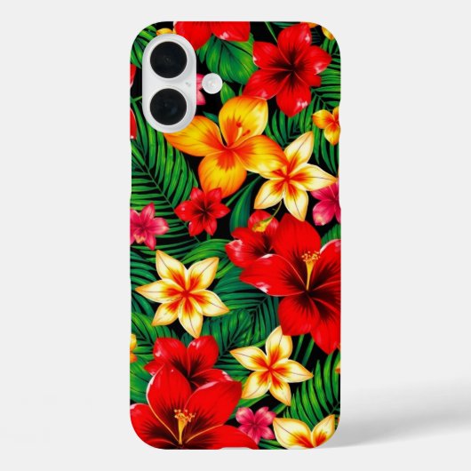 Muster der tropischen Blume Case-Mate iPhone Hülle (Rückseite)