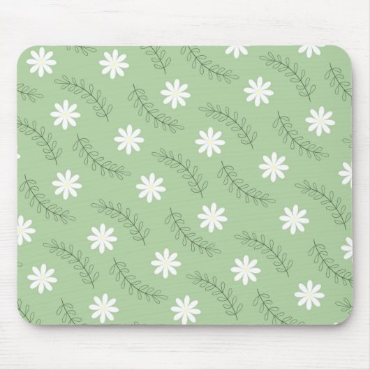 Muster der tropischen Blume der Vintagen Ebene Mousepad (Vorne)