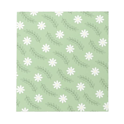 Muster der tropischen Blume der Vintagen Ebene Notizblock (Vorderseite)