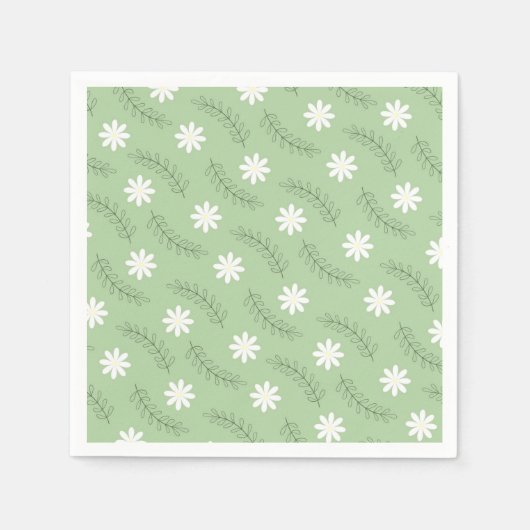 Muster der tropischen Blume der Vintagen Ebene Serviette (Vorderseite)