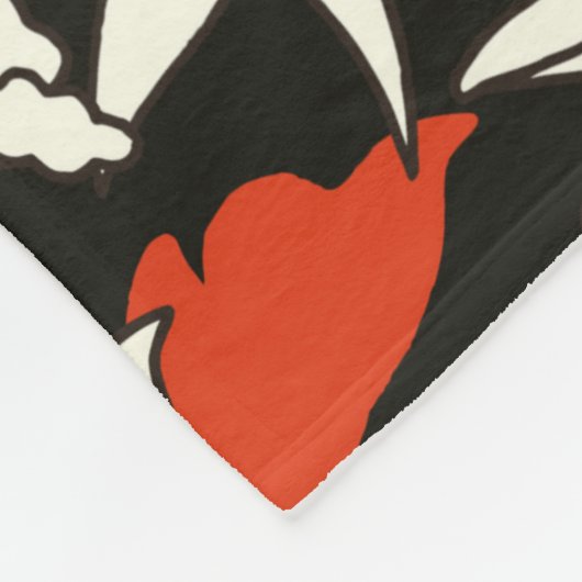 Muster der tropischen Blume Fleecedecke (Ecke)