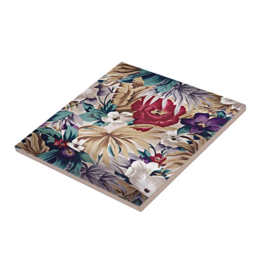 Muster der tropischen Blume Fliese (Seite)