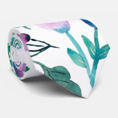 Muster der tropischen Blume für Violettejäger Krawatte (Gerollt)