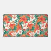 Muster der tropischen Blume Hawaiian Vibe Schreibtischunterlage (Vorderseite)