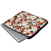 Muster der tropischen Blume Laptopschutzhülle (Vorne Knopf)