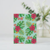 Muster der tropischen Blume Postkarte (Stehend Vorderseite)