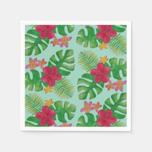 Muster der tropischen Blume Serviette