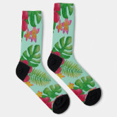 Muster der tropischen Blume Socken (Rechts)