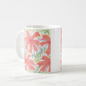 Muster der tropischen Blume Sunburst Kaffeetasse (Vorderseite Links)