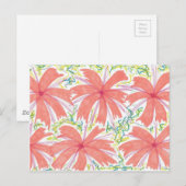 Muster der tropischen Blume Sunburst Postkarte (Vorne/Hinten)
