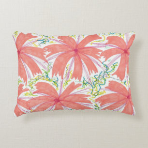 Muster der tropischen Blume Sunburst Zierkissen