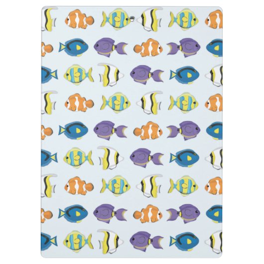 Muster der tropischen Fische Klemmbrett (Rückseite)