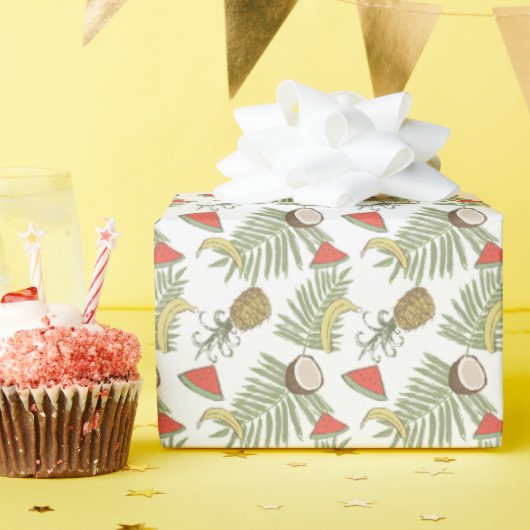 Muster der tropischen Früchte Geschenkpapier (Geburtstagsparty)