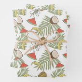 Muster der tropischen Früchte Geschenkpapier Set (Beispiel)