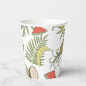 Muster der tropischen Früchte Pappbecher (Rückseite)