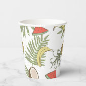 Muster der tropischen Früchte Pappbecher (Vorderseite)