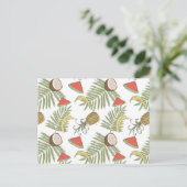 Muster der tropischen Früchte Postkarte (Stehend Vorderseite)