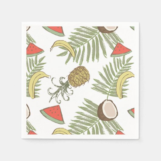 Muster der tropischen Früchte Serviette (Vorderseite)