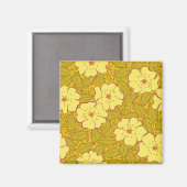 Muster der tropischen gelben Blumen Magnet (Vorderseite/Rückseite)