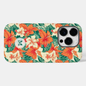 Muster der tropischen hawaiianischen Blume Case-Mate iPhone Hülle (Rückseite (Horizontal))